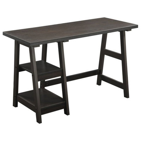 Scranton & Co Trestle Desk in Espresso