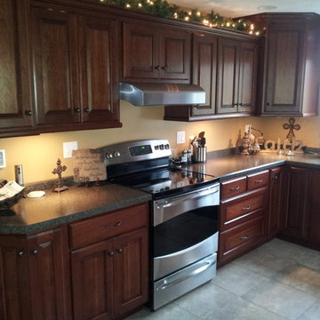 Traditional Kitchens with Dark Wood Cabinets