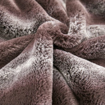 Printing Faux Fur Throw Blanket, Arusha Pure Cashmere, 50" x 60"