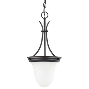 Nuvo Signature Mahogany Bronze and Frosted Glass ES Pendant