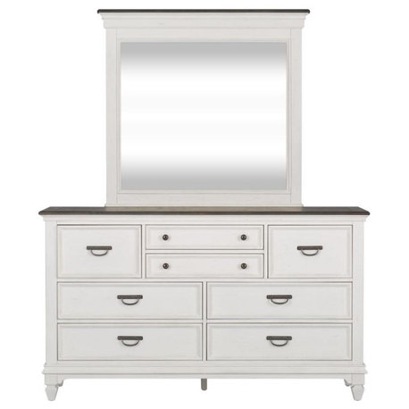 Allyson Park Dresser & Mirror White