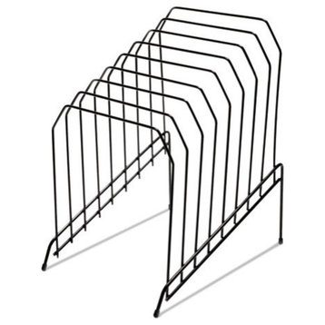 Wire Tiered File Sorter, 8x10 1/2x12 1/2, Black