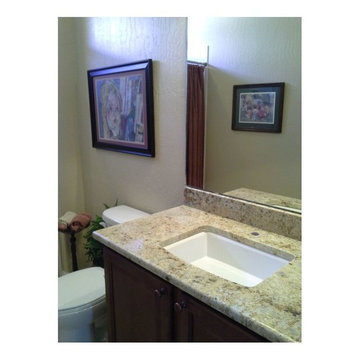 Ruiz Residence - Cafe Cream Granite Kitchen and Bathrooms