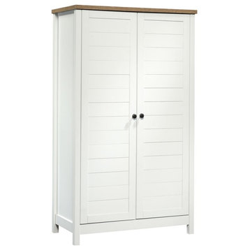 Sauder Cottage Road Engineered Wood Storage Cabinet in Soft white