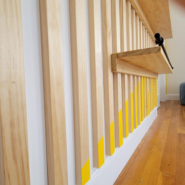 Custom Slat Feature Wall & Display Shelving
