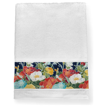 Laural Home Midnight Floral Bath Towel