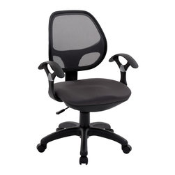 Mesh Office Chair in Black - Office Chairs