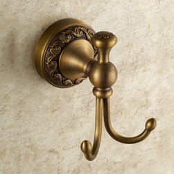 Antique Brass Finish Wall Mounted Robe Hook TAB6106 - Bathroom Accessories
