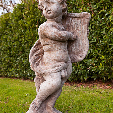 Cherub Harpist Statue
