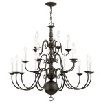 Livex Lighting - Williamsburgh Chandelier, Bronze, Bronze - Simple, yet refined, the traditional, colonial chandelier is a perennial favorite. Part of the Williamsburgh series, this handsome chandelier is a timeless beauty.