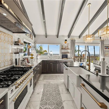Gourmet Kitchen with Gold Accents