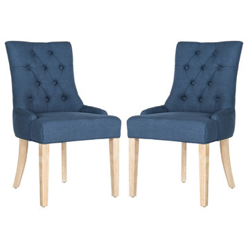 Safavieh Abby Tufted Side Chairs, Set of 2, Steel Blue