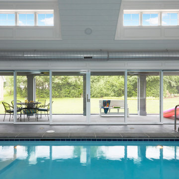 Lake Forest Pool House - LaCantina Doors Closed