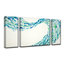 Ready2HangArt - Ready2Hangart 'Flow' By Norman Wyatt, Jr. 3-Piece Canvas Art Set - Prints And Posters