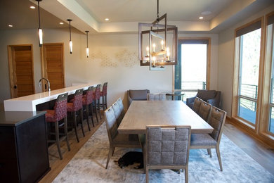 Inspiration for a contemporary dining room remodel in Seattle