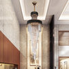 Crystal Black Designer LED Chandelier for lobby, foyer, staircase, living room, 27.6"