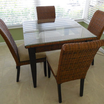 SQUARE DINING TABLE WICKER
