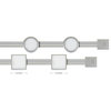 JESCO Radianz 2-Light LED 12" Track Lighting Extension Kit 3000K, White, Square