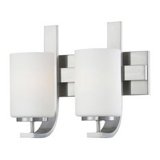 Pendenza 2 Light Bathroom Vanity Light in Brushed Nickel