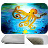 Octopus Gone Yellow Plush Bath Mat, 20"x15