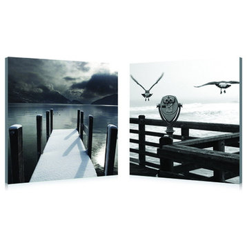 Baxton Studio Lake Lookout Mounted Photography Print Diptych