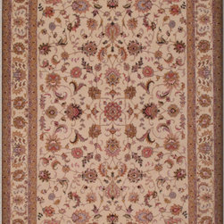 Persian Tabriz rug 4'10 X 6'10 - Area Rugs