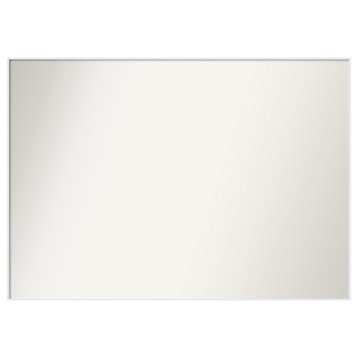 Corvino White Non-Beveled Wood Bathroom Mirror 43x32"