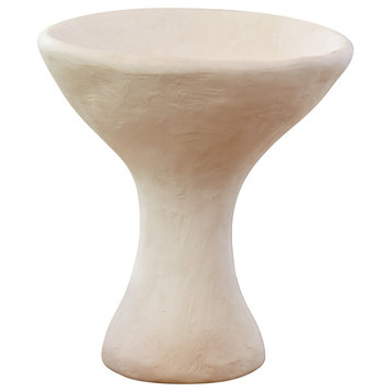 Modernist Urn, White Plaster