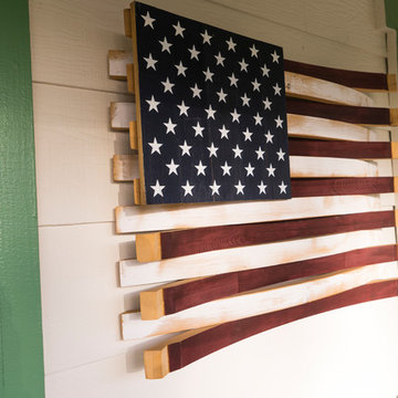 Wine Barrel American Flag