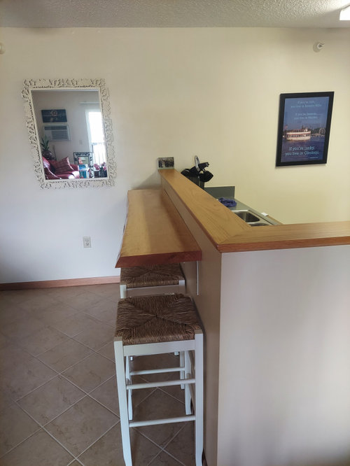 What's needed for the kitchen /bar wall?