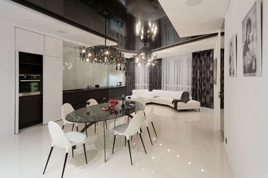 Photo of a contemporary living room in Moscow.