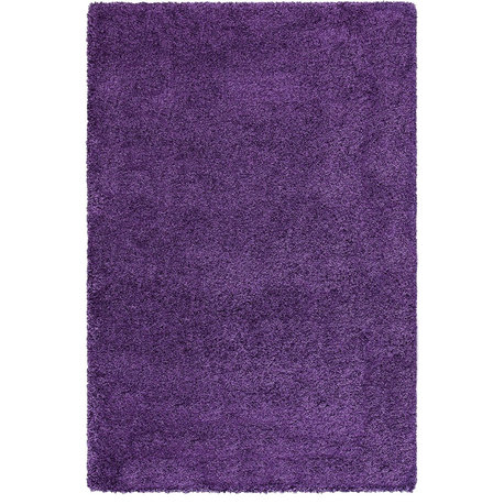 Luxurious 2-Inch Thick Aqua Blue Area Rug, Non-Shedding & Easy-Care, Purple