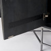 Hogarth I Dark / Light Brown Solid Wood w/ Silver Metal Frame Sideboard