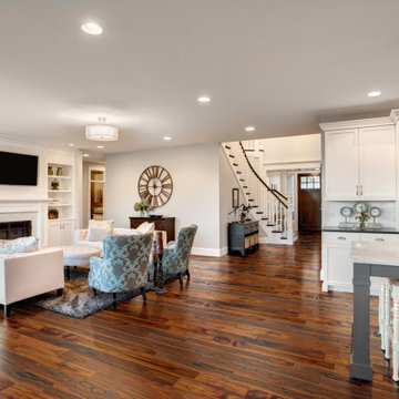 Dark Floors - Acacia Golden Handscraped Solid Hardwood
