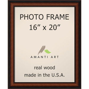 Picture Photo Frame 16 X Cyprus Walnut Outer Size 21 X25 Traditional Picture Frames By Amanti Art Houzz