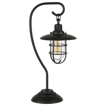 Bay 22 Tall Nautical Table Lamp with Glass/Metal Shade in Blackened...