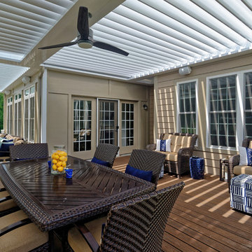 Expanded Outdoor Living with Large Deck and Equinox Adjustable Louvered Roof