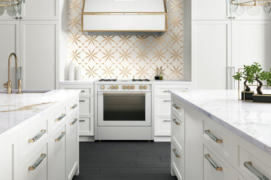 Kitchen - contemporary kitchen idea in Omaha