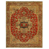 Antique Weave Serapi Hand-Knotted Wool Rust/Gold Area Rug, 6'x9'