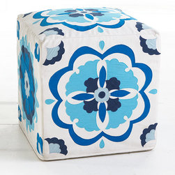 Suzani Pouf - Floor Pillows And Poufs
