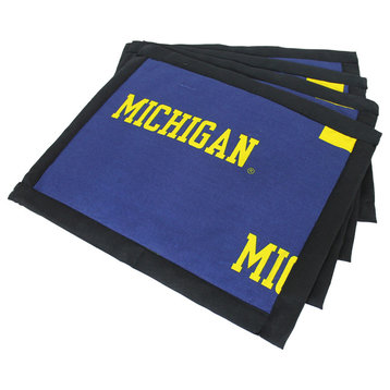 Michigan Wolverines Placemat With Border, Set, of 4