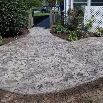 Stamped Concrete Patio & Walkway