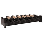 Wine Racks America - 6-Bottle Mini Scalloped Wine Rack, Redwood, Black+ Satin - Decorative 6 bottle rack with pressure-fit joints for stacking multiple units. This rack requires no hardware for assembly and is ready to use as soon as it arrives. Makes the perfect gift for any occasion. Stores wine on any flat surface.