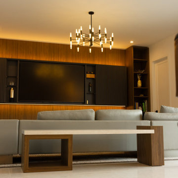 Modern Architectural Millwork Feature TV Wall