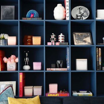 shelf decor with TAJA
