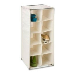 Honey-Can-Do 20-pair 10-pocket Natural Shoe Rack - Shoe Storage