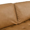Valour 98" Leather Sectional Sofa, Tan
