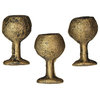 Antique Gold Finish Cast Iron Wine Glass Decorative Cabinet Knob Drawer Pulls S