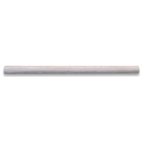 Athens Silver Cream Wood Beige Marble Pencil Liner Trim 3/4x12 Polish, 1 piece