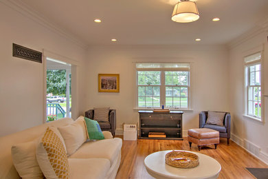 Inspiration for a shabby-chic style living room remodel in Other